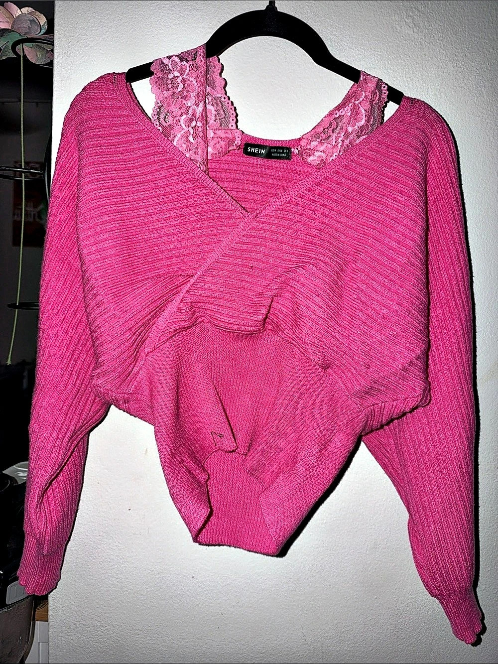 SHEIN Pink Lace sweater